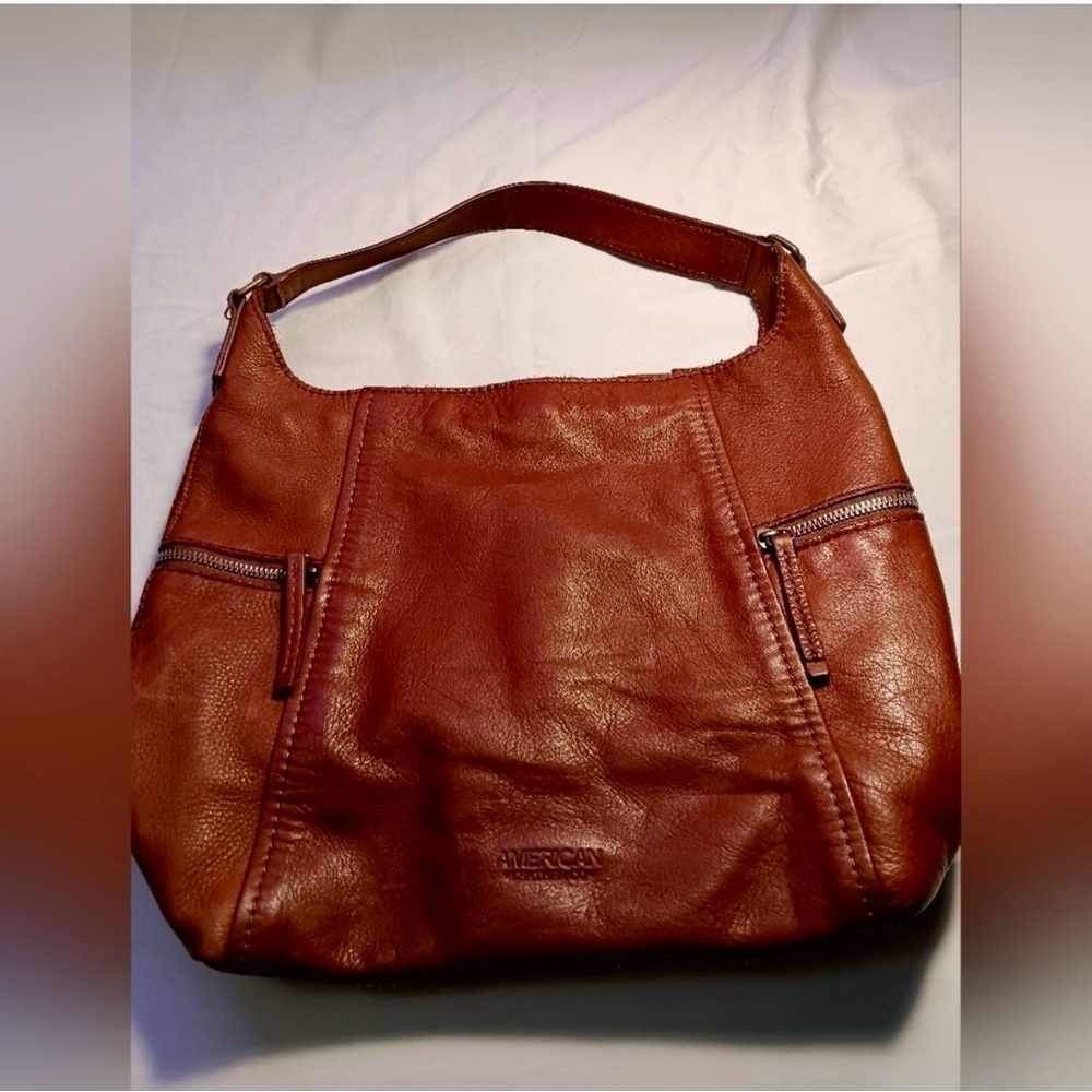 American leather Erie Women's Brown Leather Hobo Bag
